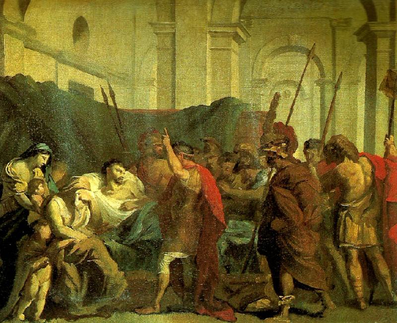 Theodore   Gericault la mort de germanicus France oil painting art